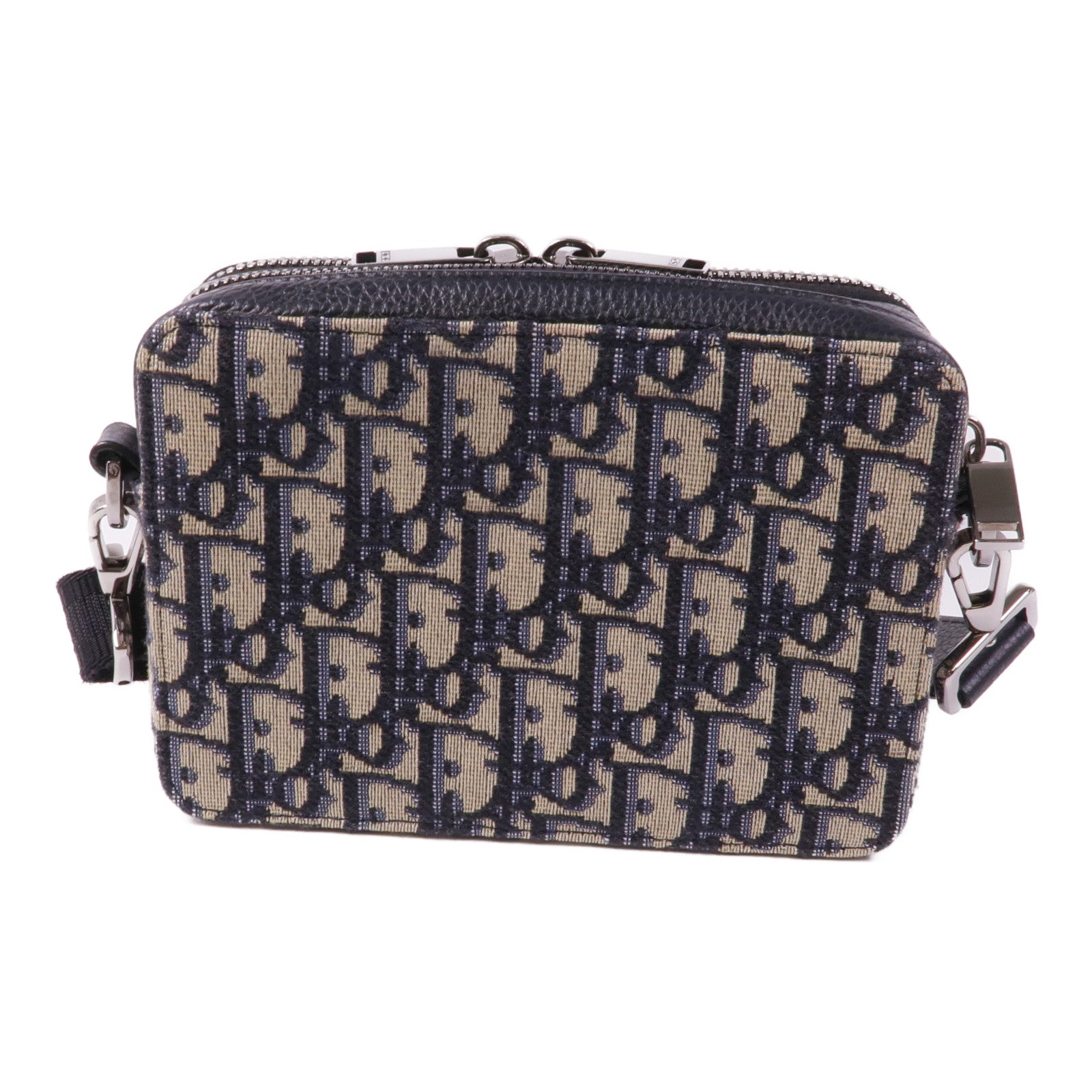 Dior 帆布Oblique銀扣肩背袋