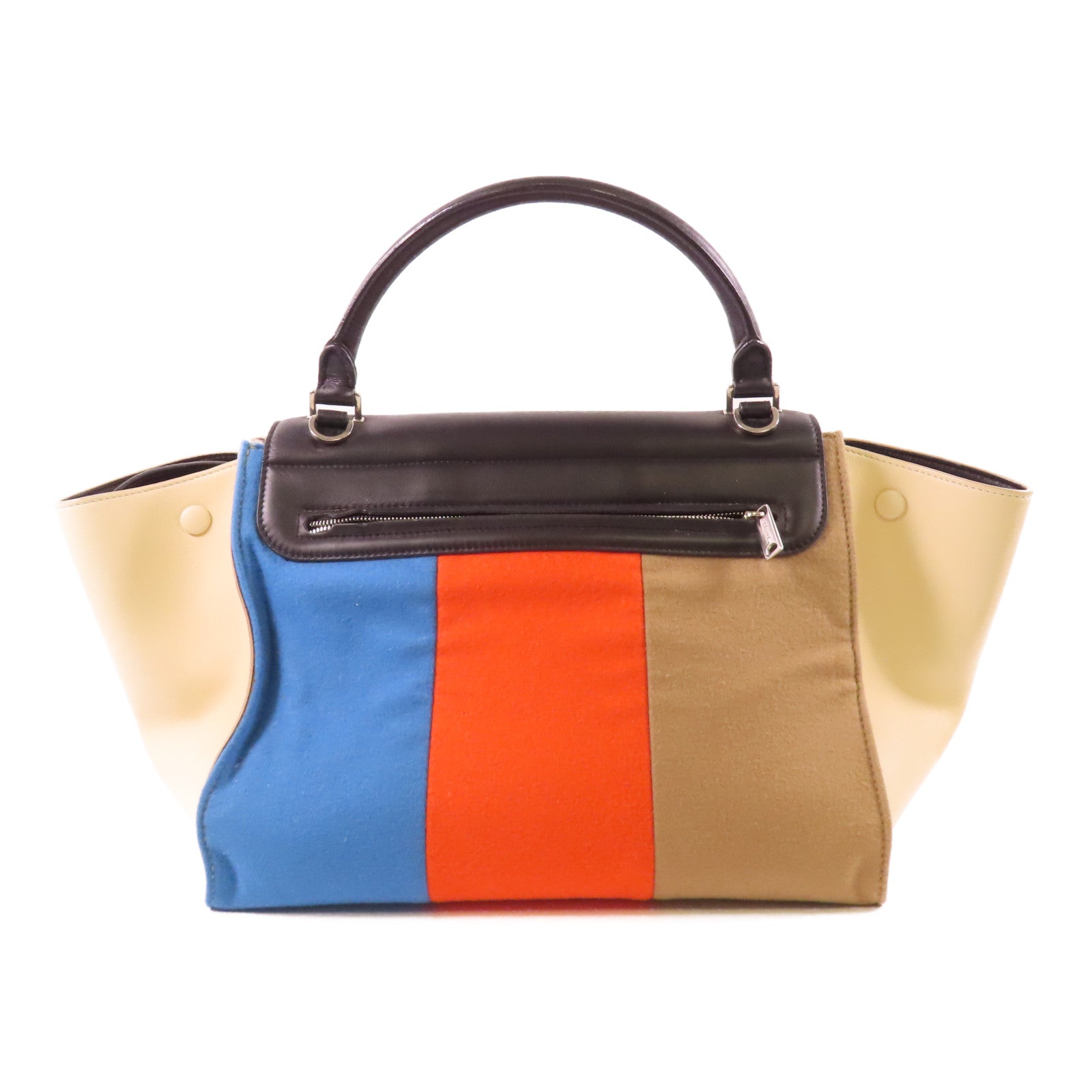 CELINE 【激減優惠】牛皮皮革/Felt Trapeze銀扣手挽肩背兩用袋