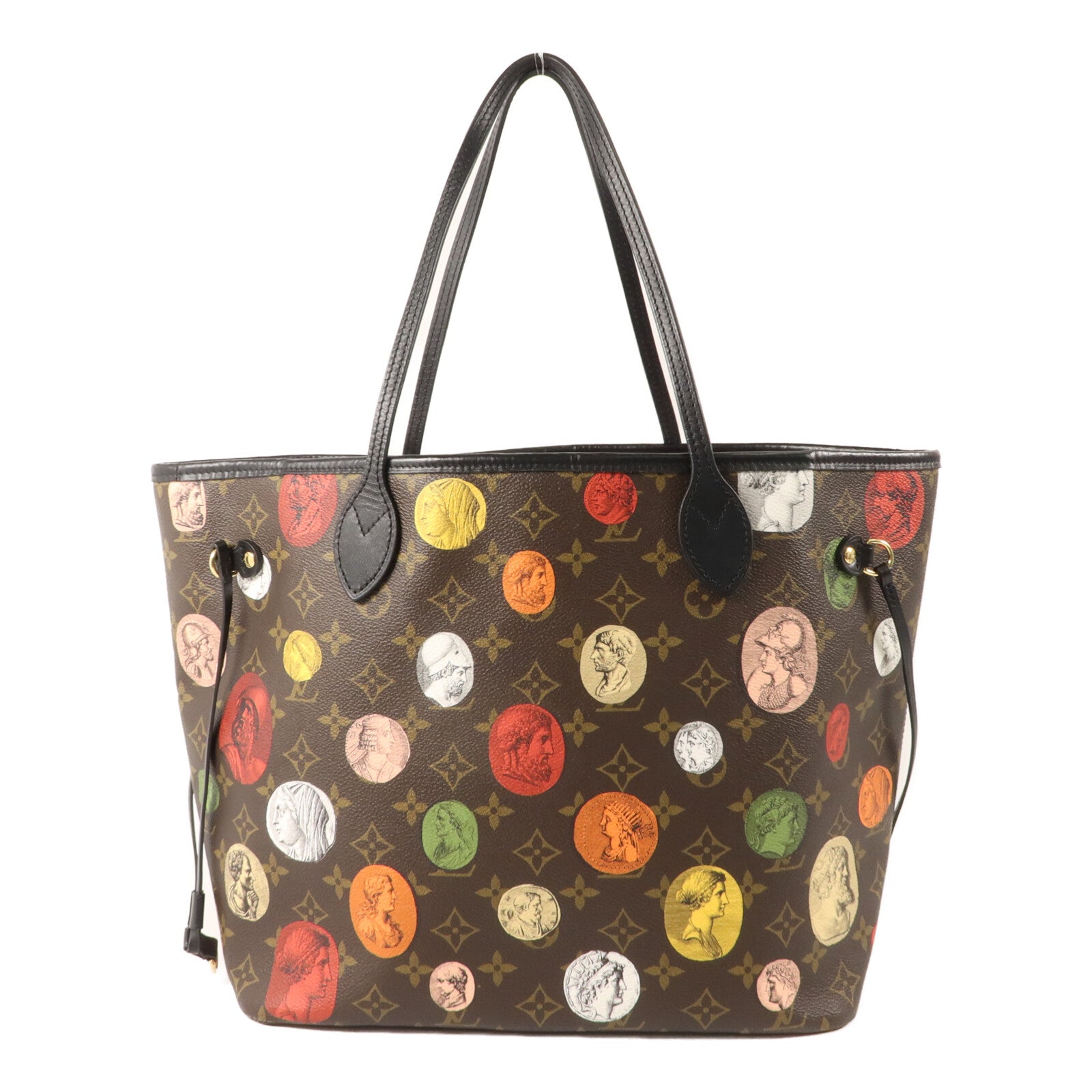 LOUIS VUITTON Monogram Cameo LV x Fornasetti Neverfull MM手挽袋