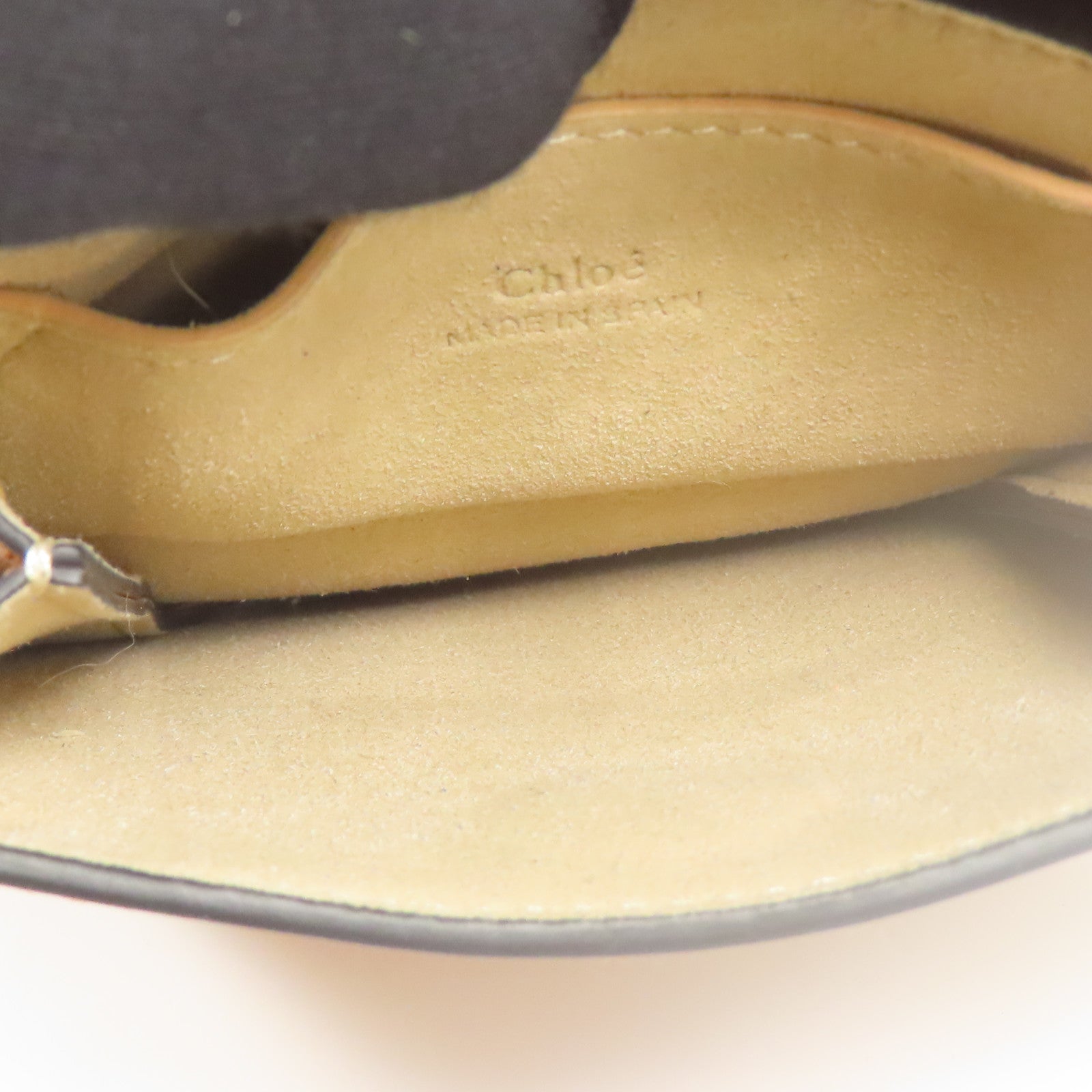 Chloe 牛皮/麂皮皮革Faye金扣肩背袋