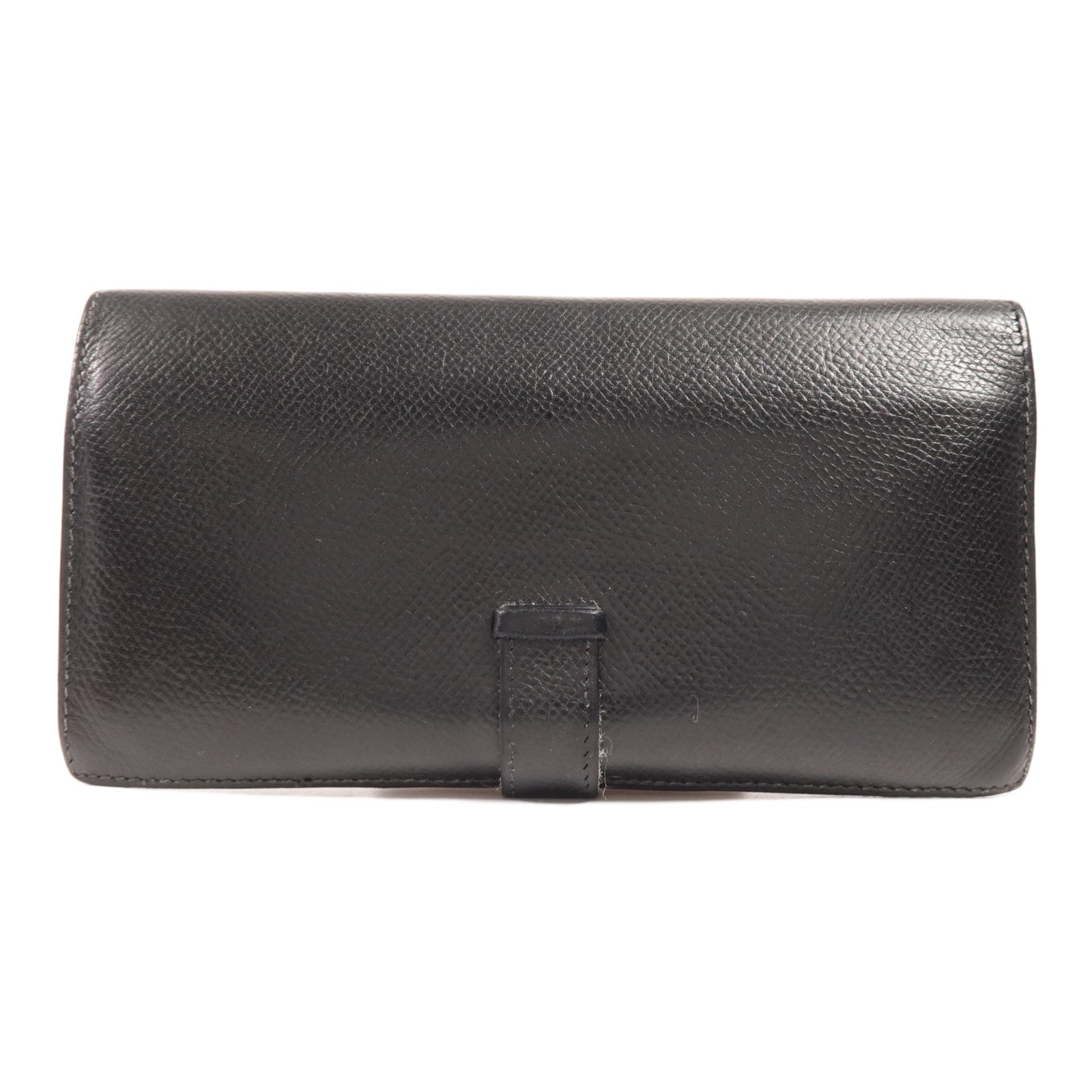 HERMES Epsom皮革Bearn Wallet金扣長錢包Noir