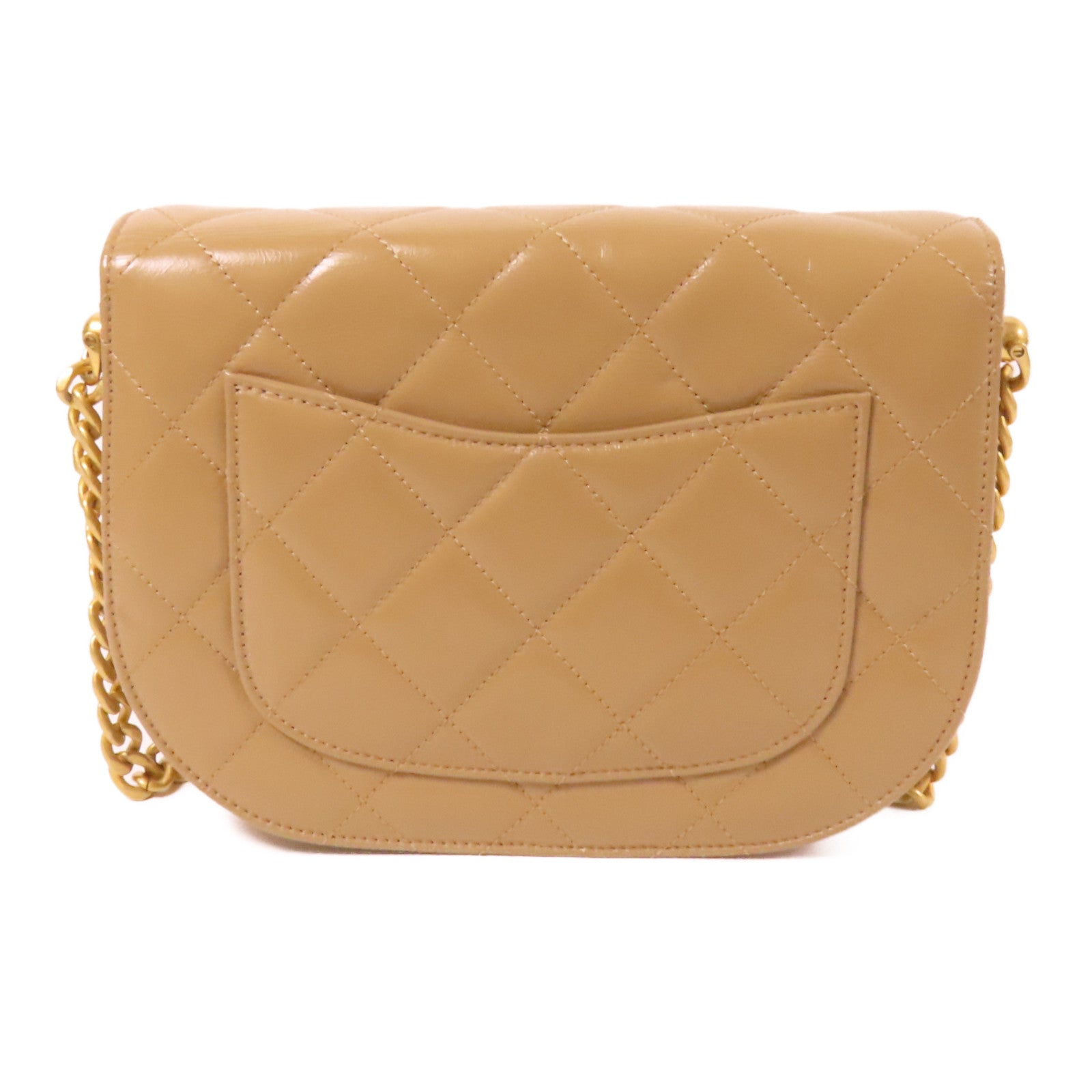 CHANEL 牛皮皮革Chain Shoulder金扣鏈帶肩背袋