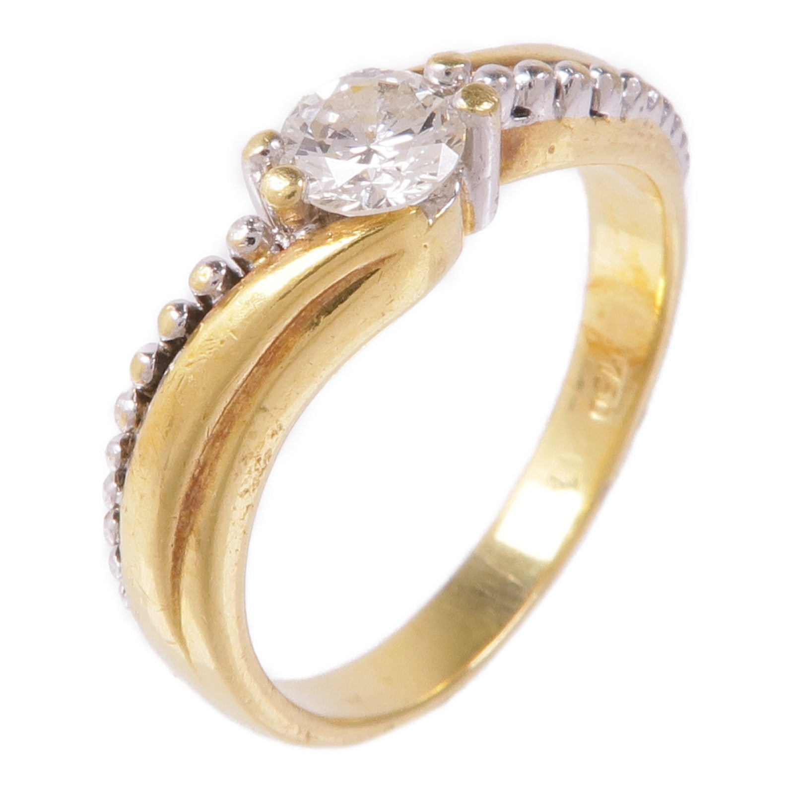 JEWELRY 【激減優惠】18K黄金Diamond Ring鑽石戒指US#7