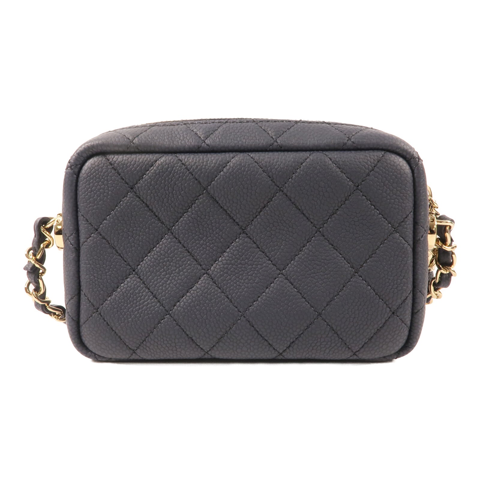 CHANEL 【激減優惠】牛皮皮革Chain Shoulder金扣鏈帶肩背袋