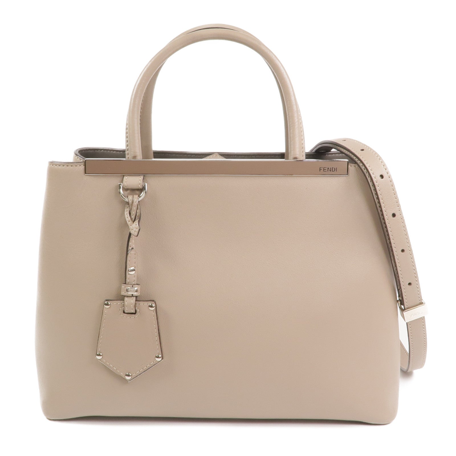 FENDI 【激減優惠】牛皮皮革2 Jours Bag Small銀扣手挽肩背兩用袋