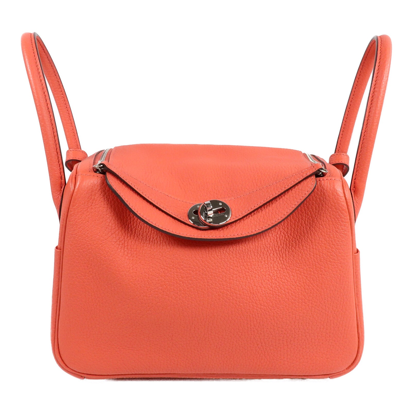 HERMES Clemence皮革Lindy 26手挽肩背兩用袋Rose Jaipur