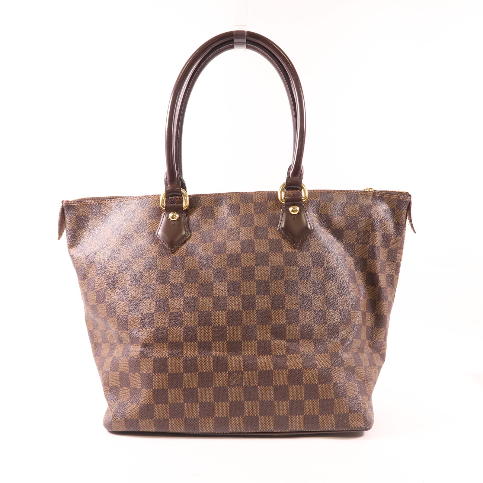 LOUIS VUITTON Damier Saleya MM金扣肩背袋/手挽袋