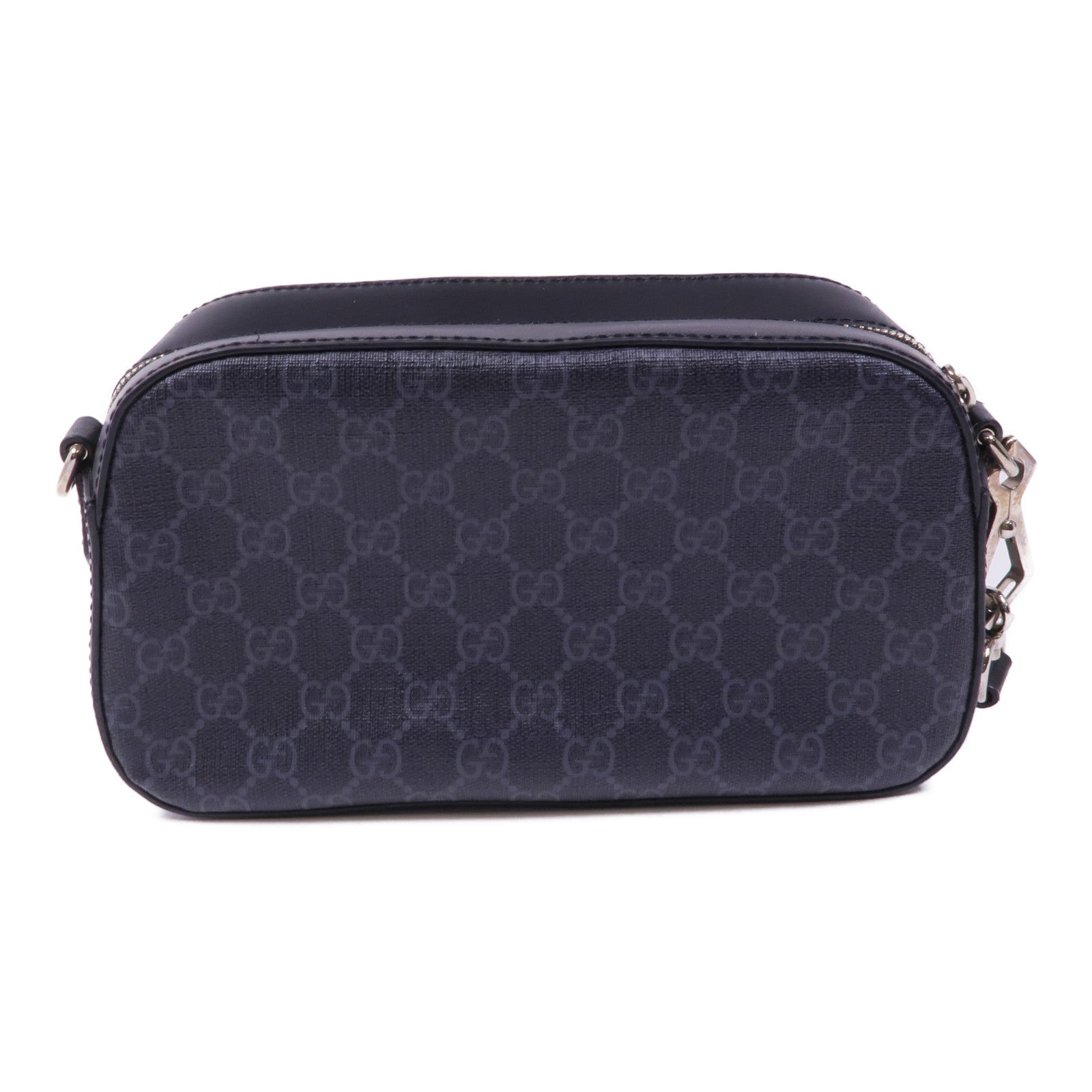 GUCCI 塗層帆布GG Supreme Shoulder Bag銀扣肩背袋