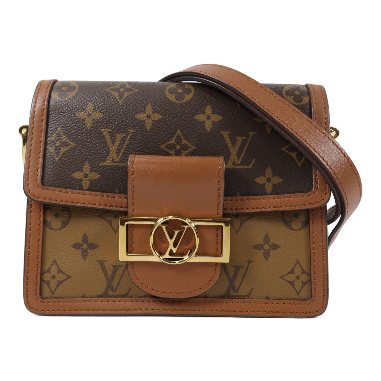 LOUIS VUITTON Monogram Reverse Mini Dauphine肩背袋