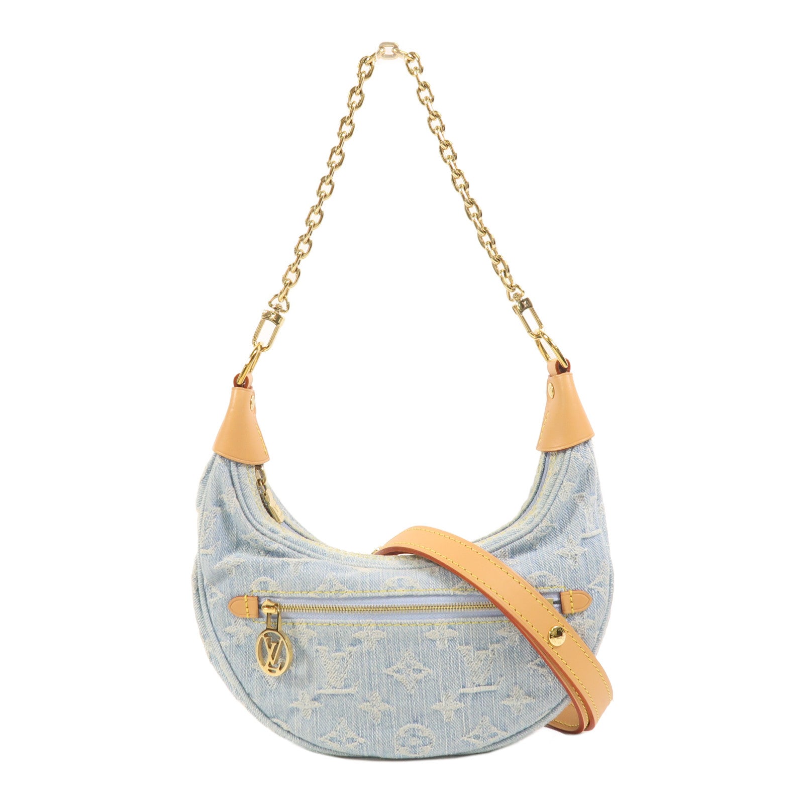 LOUIS VUITTON 【激減優惠】Monogram Denim Loop金扣手挽肩背兩用袋