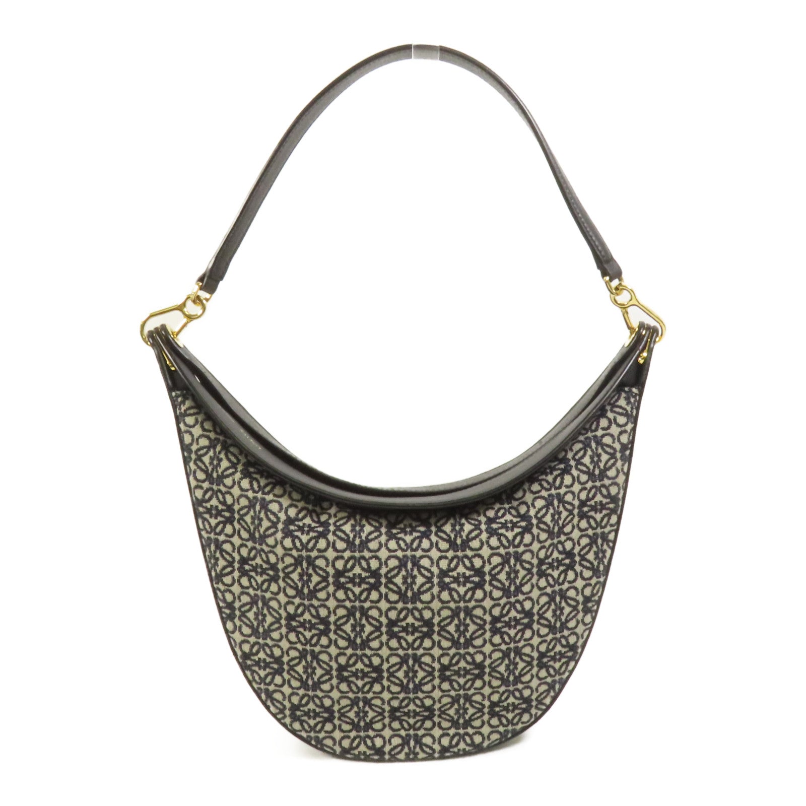 LOEWE 帆布Luna Bag金扣肩背袋