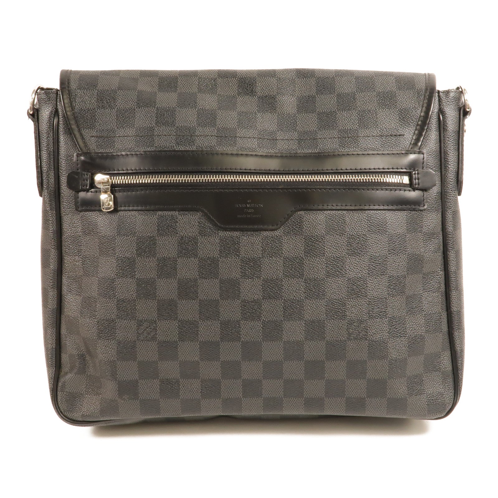 LOUIS VUITTON Damier Graghite Daniel MM銀扣肩背袋