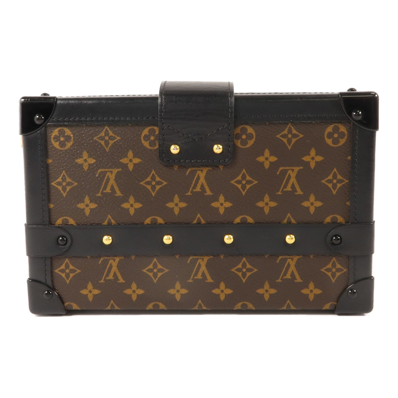 LOUIS VUITTON Monogram Petite Malle金扣肩背袋