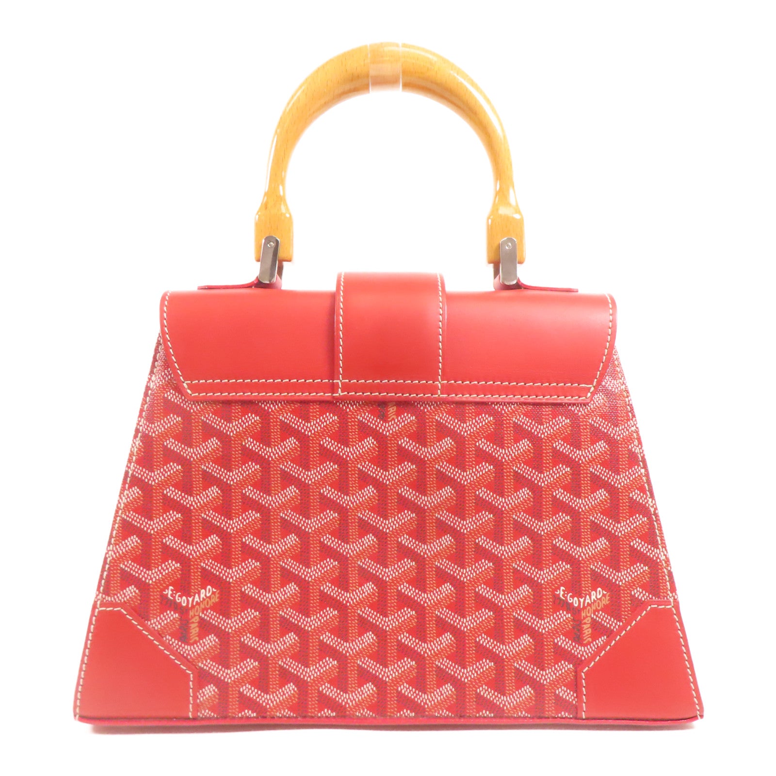 GOYARD 塗層帆布/皮革Saigon PM Handbag銀扣手挽袋