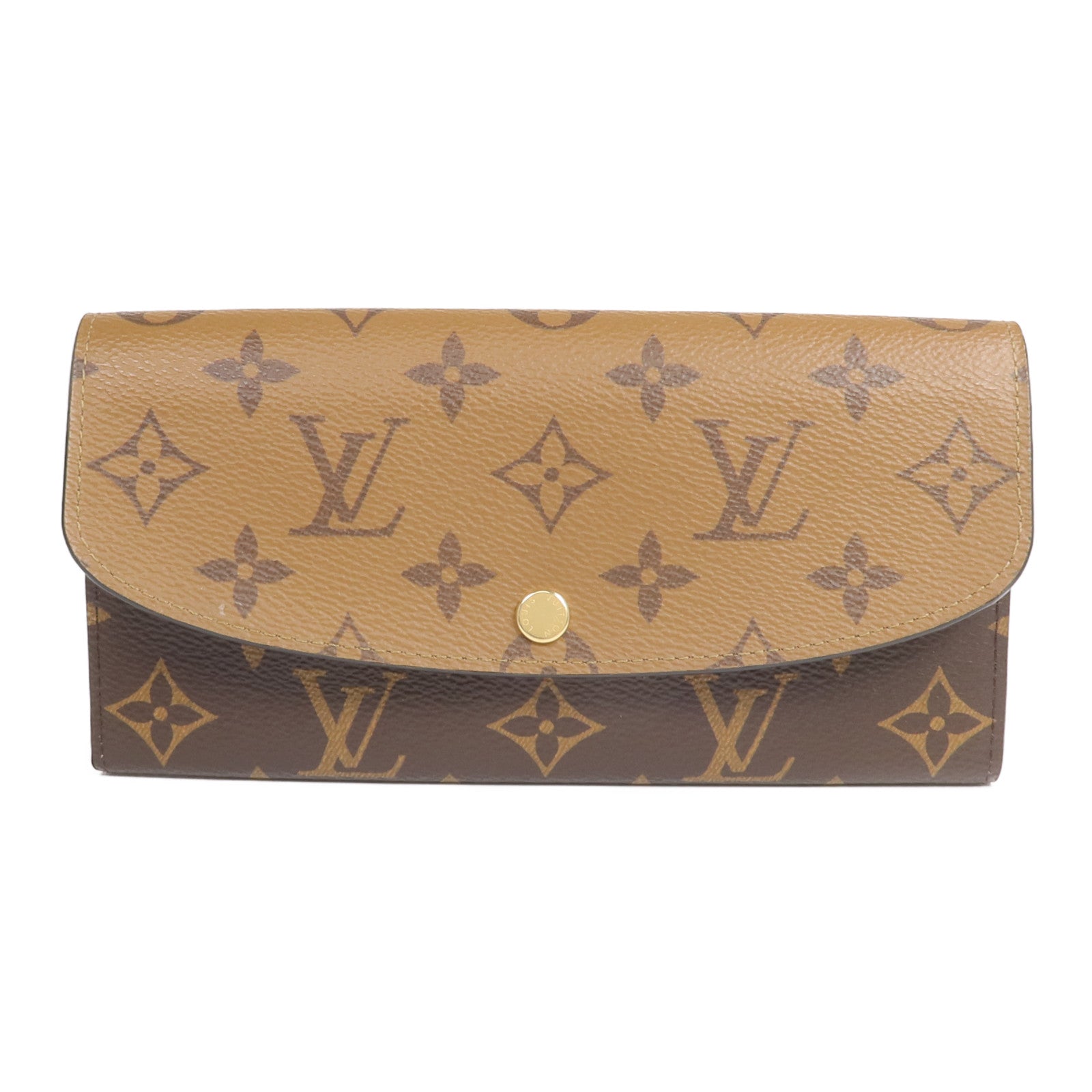 LOUIS VUITTON 【激減優惠】Monogram Reverse Emilie金扣長錢包