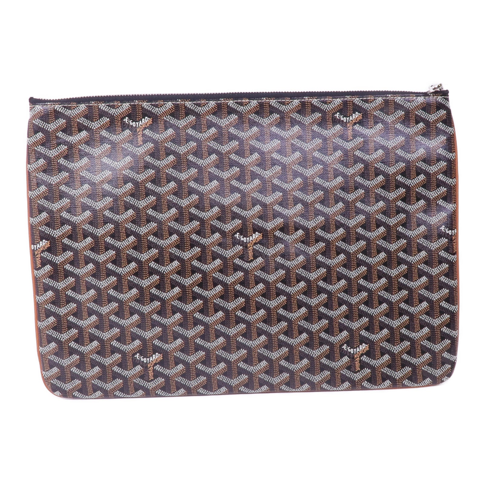 GOYARD 塗層帆布Clutch銀扣手拿包