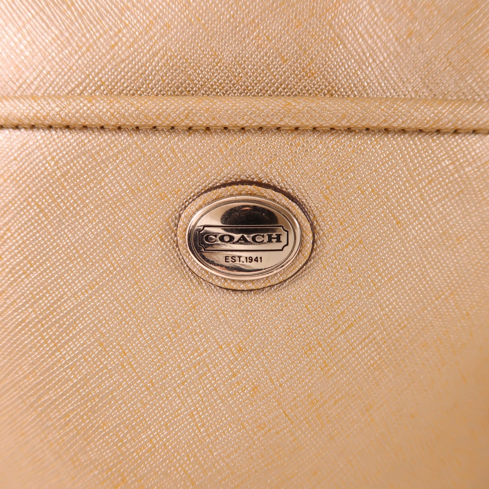 COACH 皮革Shoulder Bag銀扣肩背袋