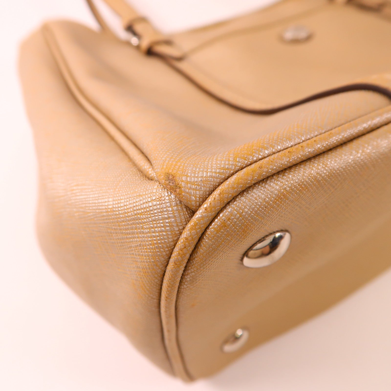 COACH 皮革Shoulder Bag銀扣肩背袋