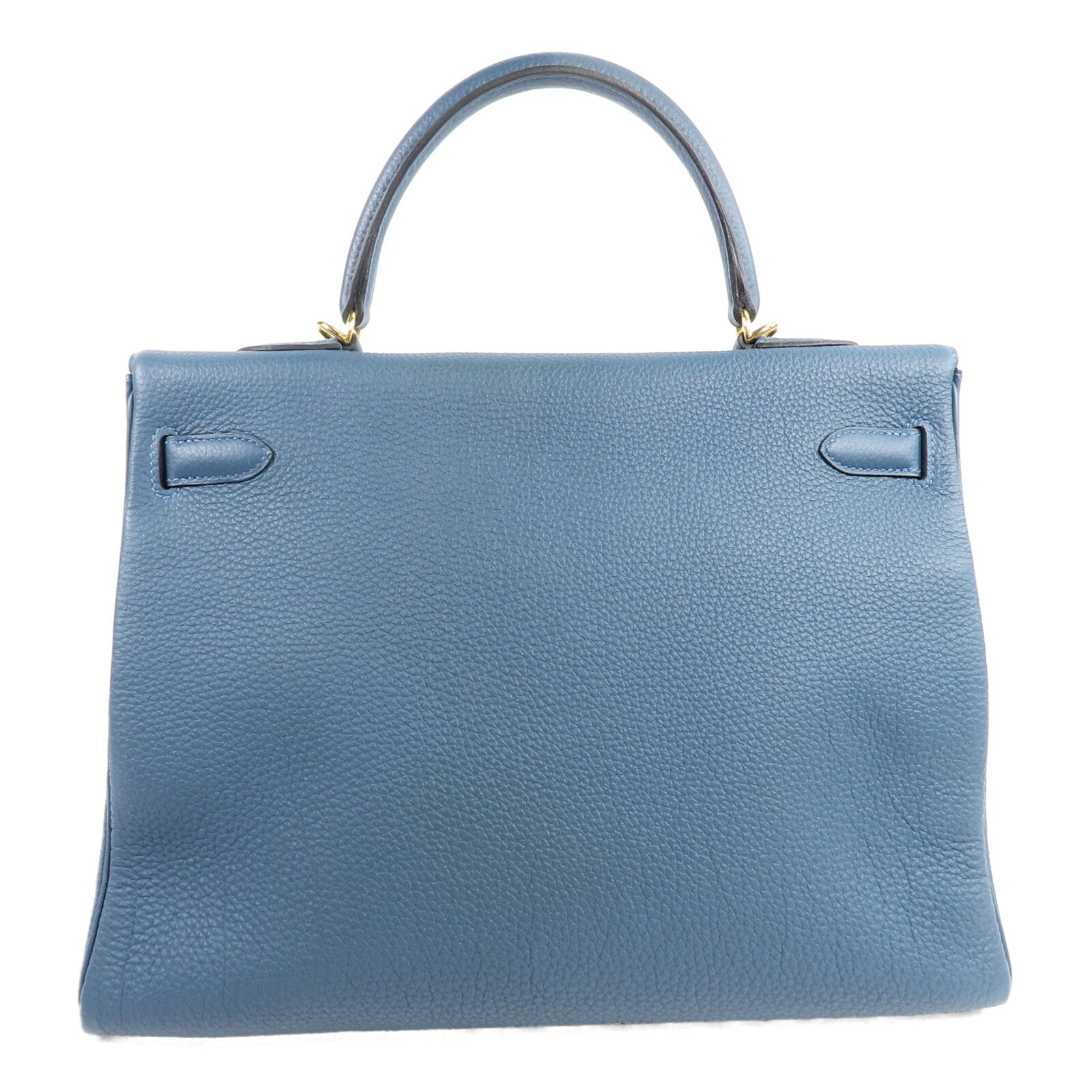HERMES Togo皮革Kelly 35手挽肩背兩用袋Vert Bosphore