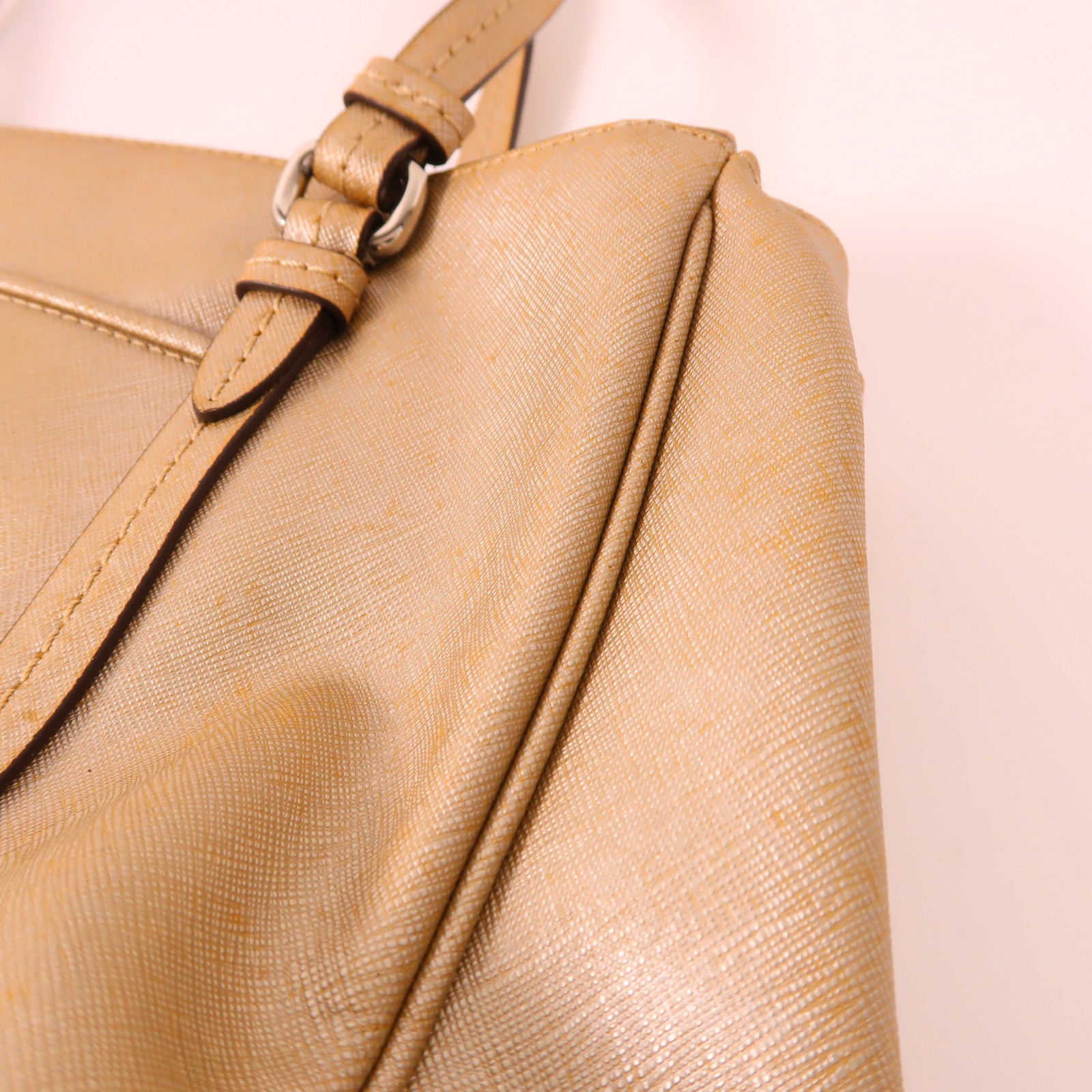 COACH 皮革Shoulder Bag銀扣肩背袋