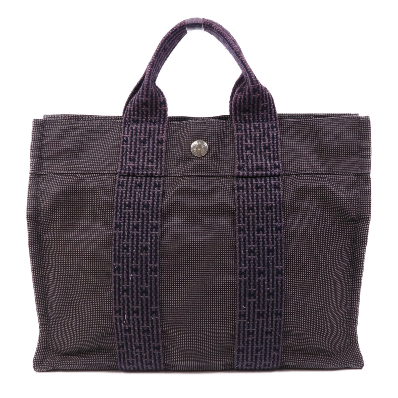 HERMES 帆布Herline PM銀扣手挽袋