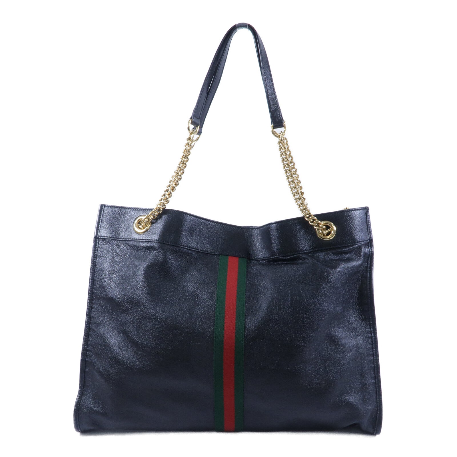 GUCCI 牛皮皮革Rajah Tote鏈帶手挽袋
