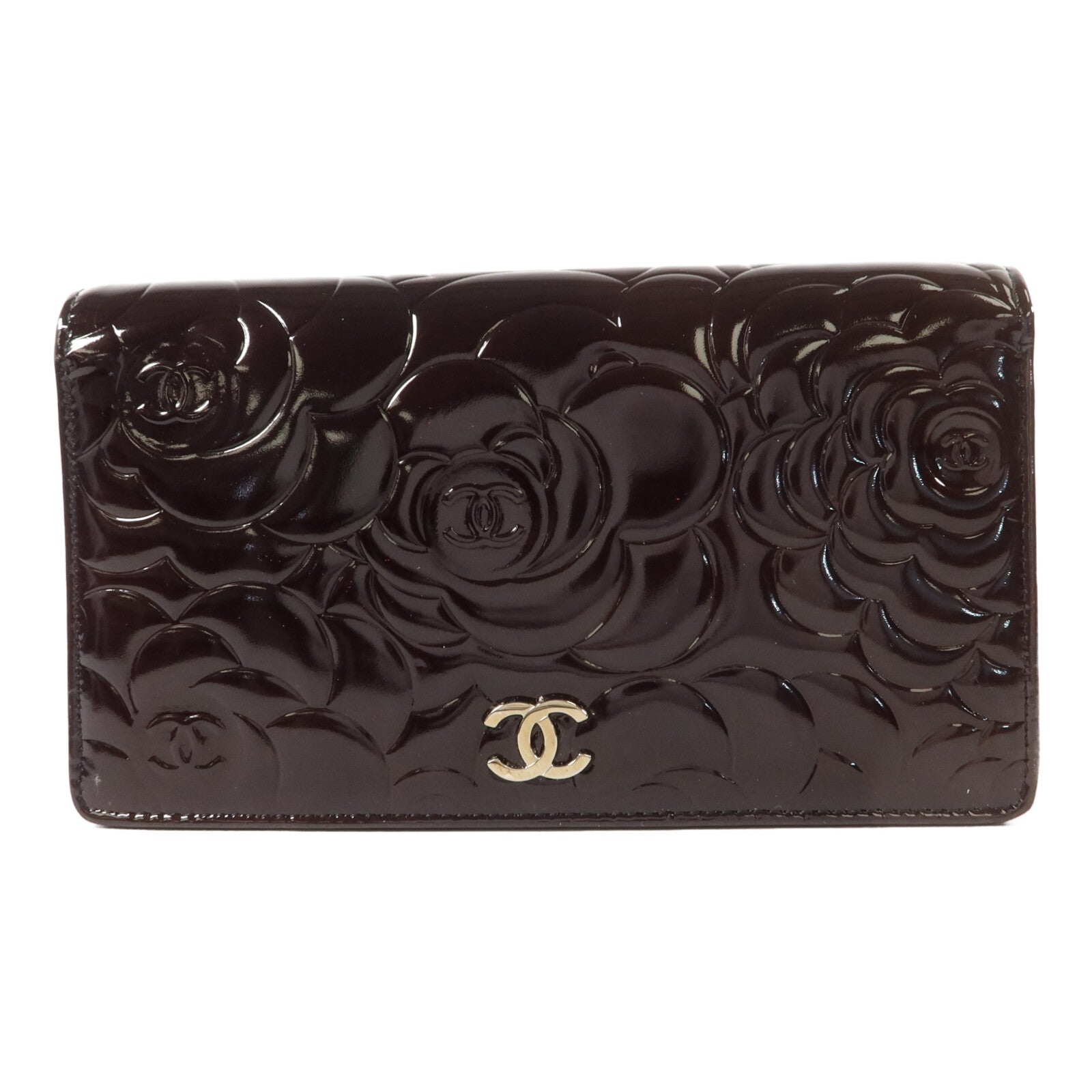 CHANEL 漆皮皮革Long Bifold Wallet長錢包