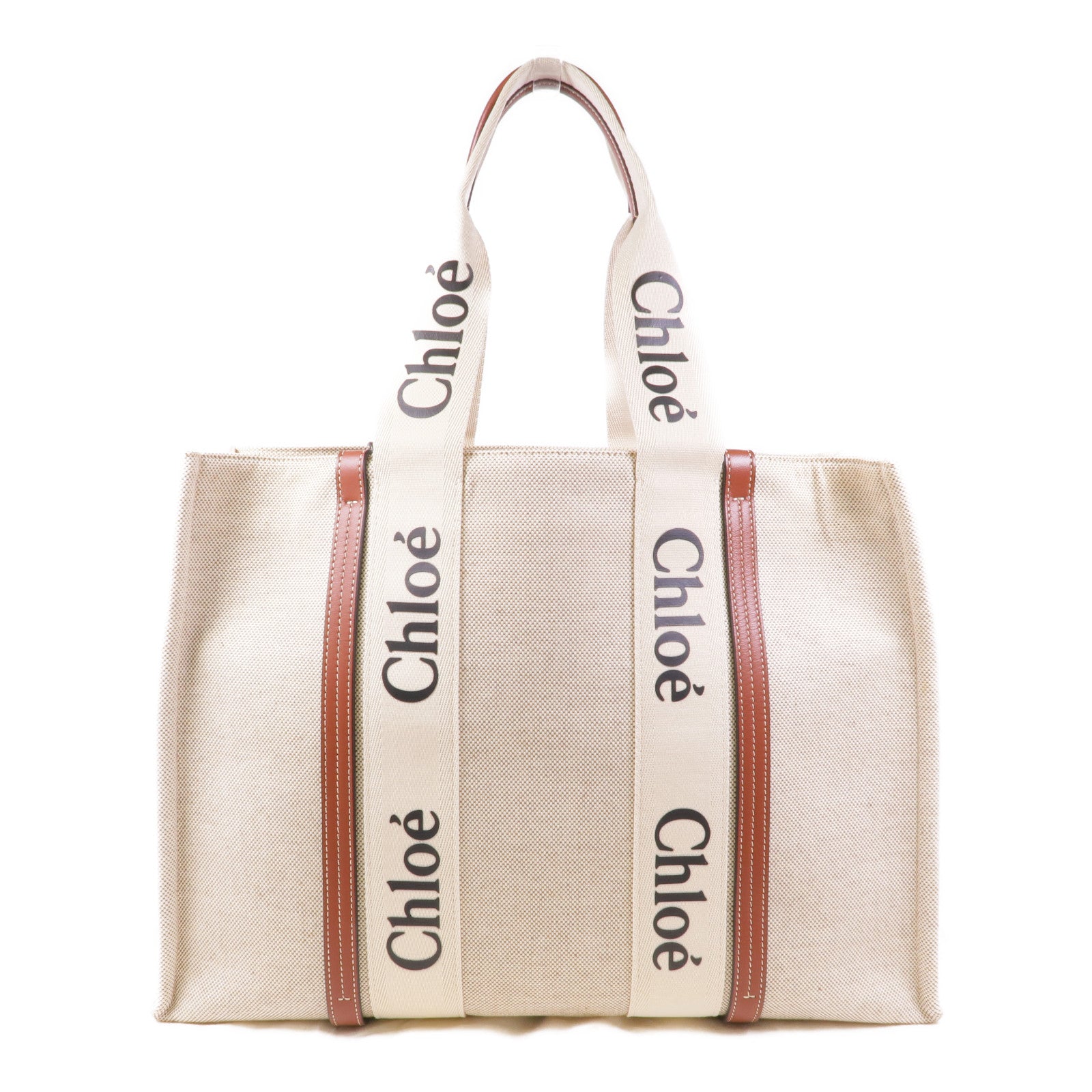 Chloe 帆布Woody Large手挽袋