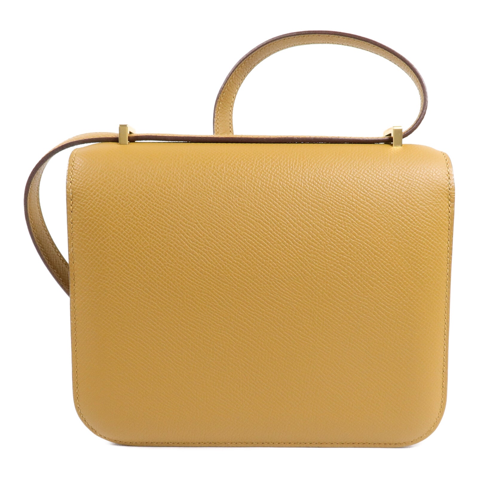 HERMES Epsom皮革Constance Mini肩背袋Sesame