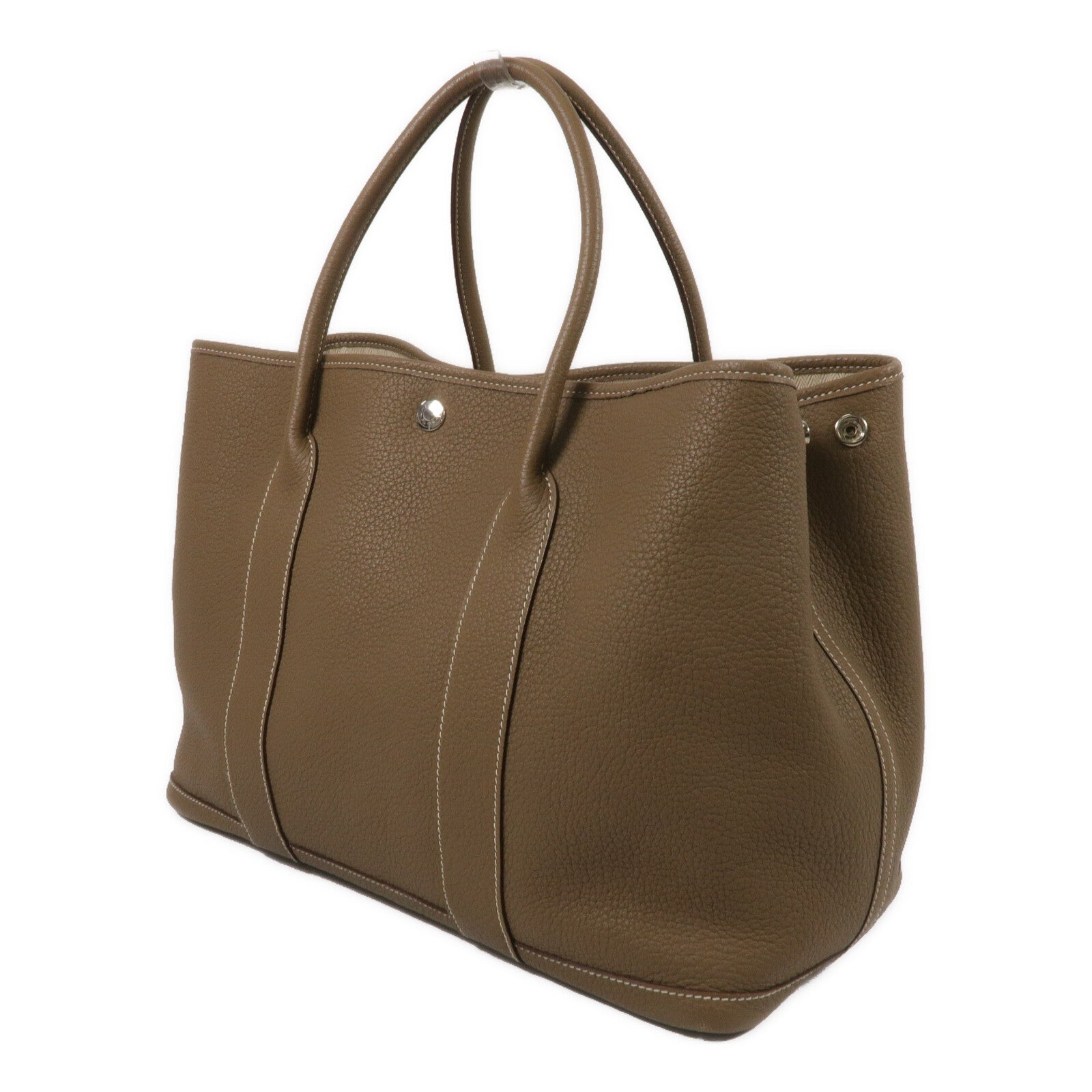 HERMES Clemence皮革GardenParty PM手挽袋