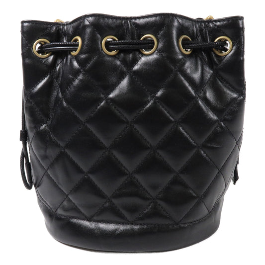 CHANEL 牛皮皮革Drawstring Bucket Bag鏈帶肩背袋