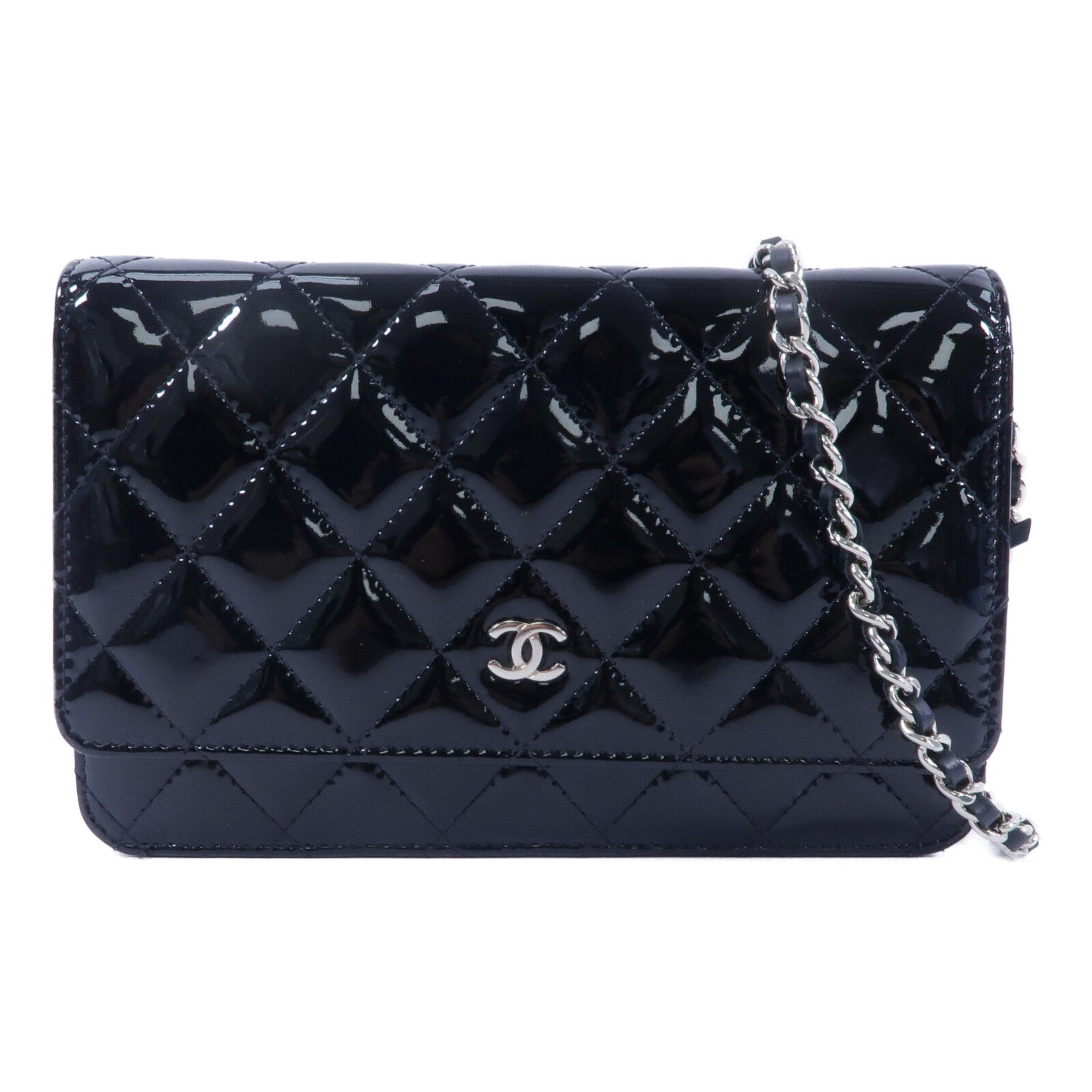 CHANEL 漆皮皮革Wallet On Chain鏈帶肩背袋