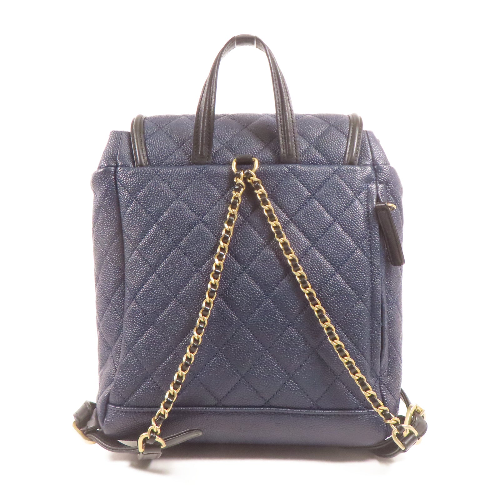 CHANEL 牛皮皮革Filigree Backpack金扣背包