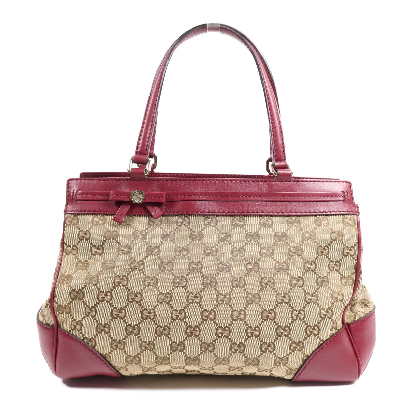 GUCCI 帆布Shoulder Bag金扣手挽袋