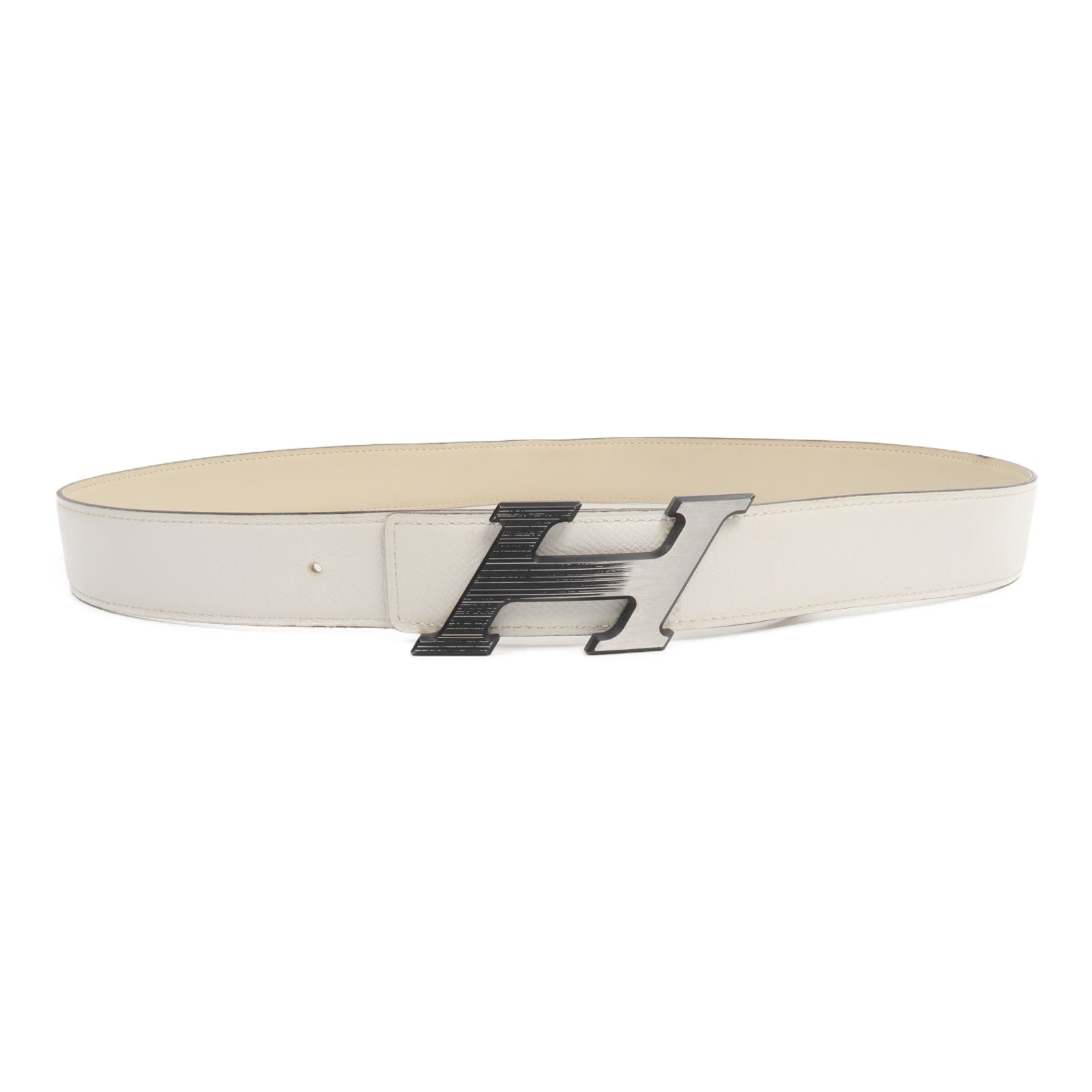 HERMES Epsom/Swift皮革H Speed Belt 90cm皮帶Beton/Nata