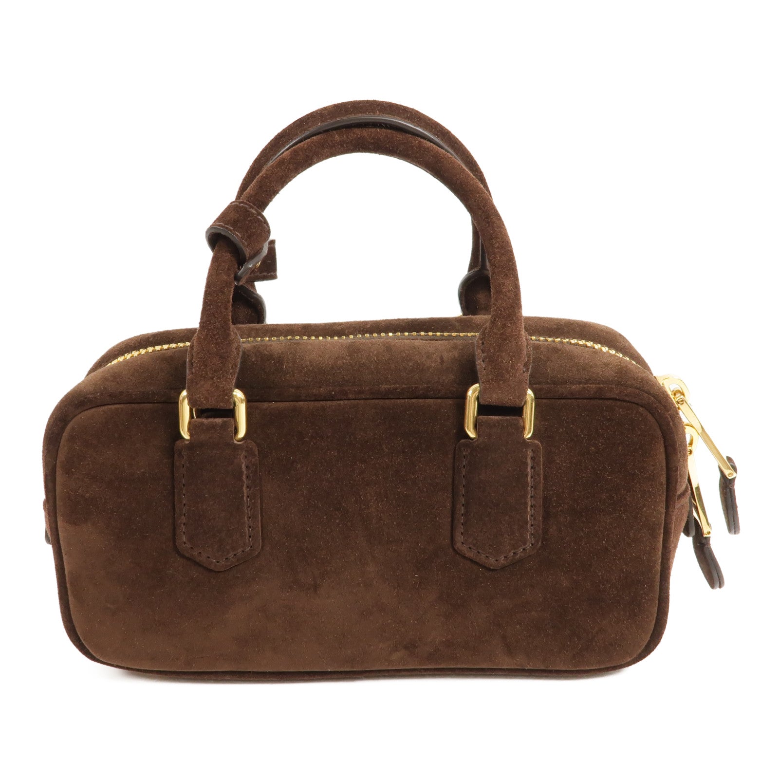 Miu Miu 麂皮皮革Arcadie Handbag手挽肩背兩用袋