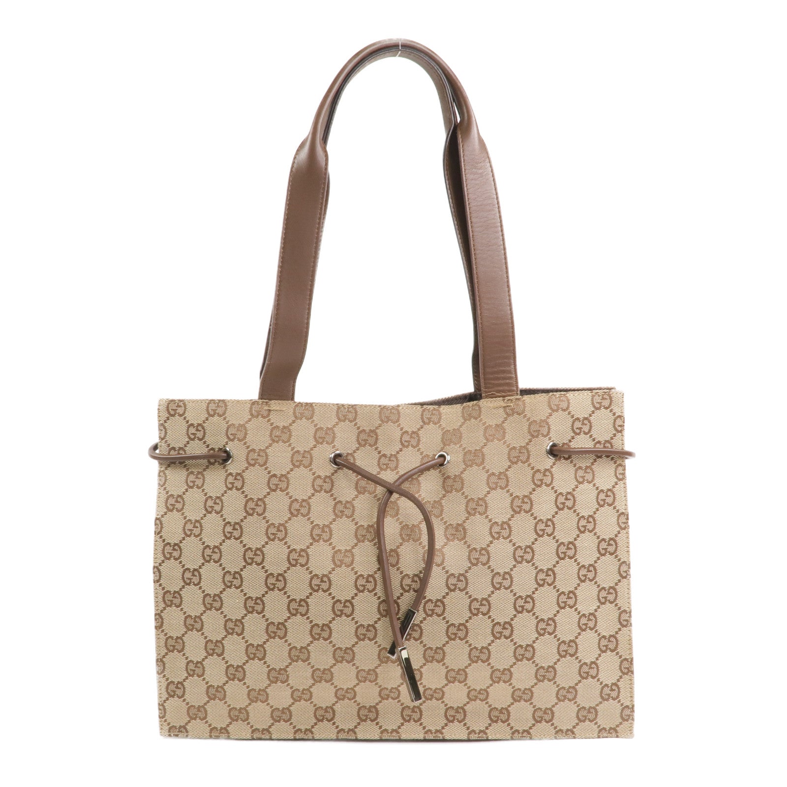 GUCCI 帆布Shoulder Bag銀扣肩背袋