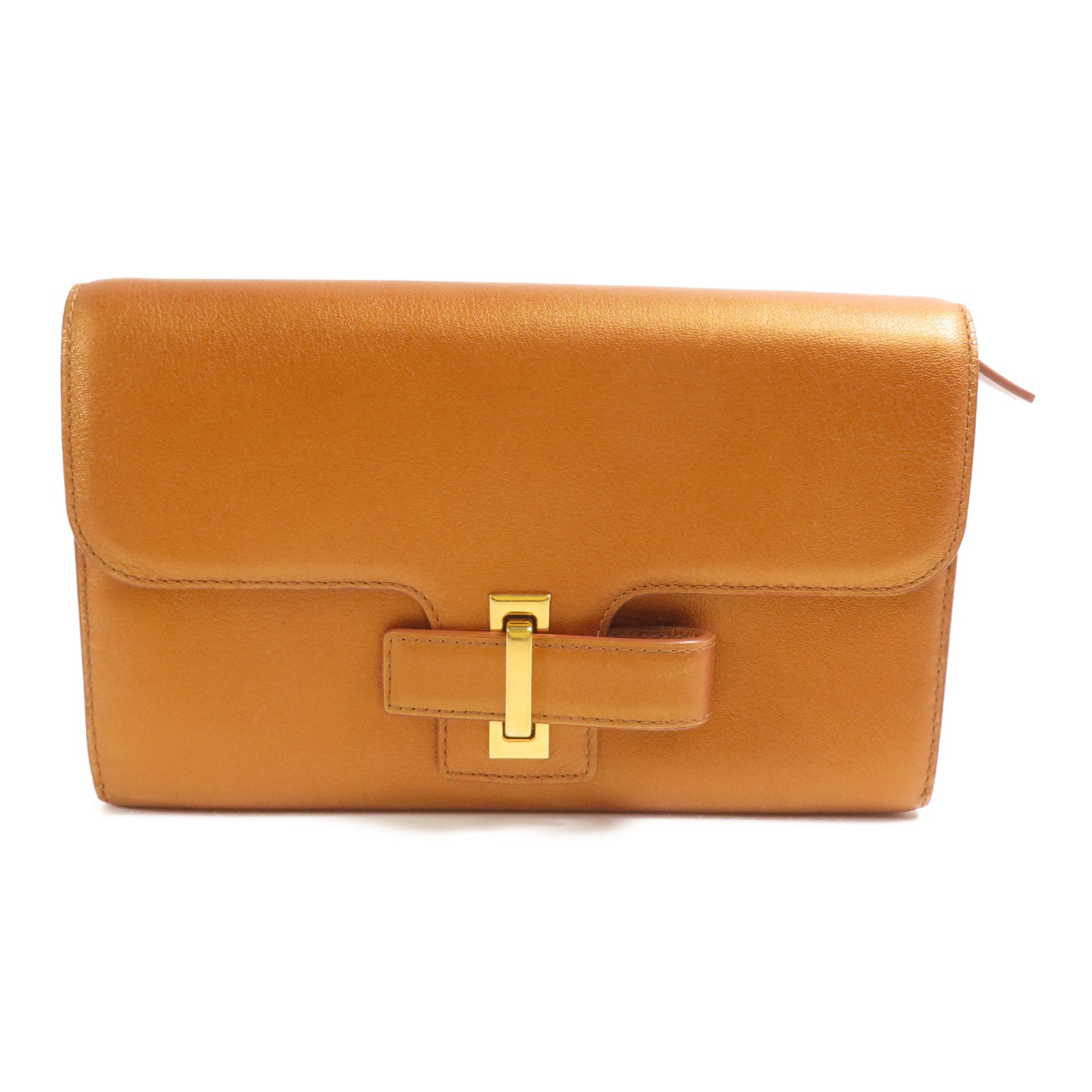 Delvaux 【激減優惠】牛皮皮革Simplissime Long Wallet金扣長錢包