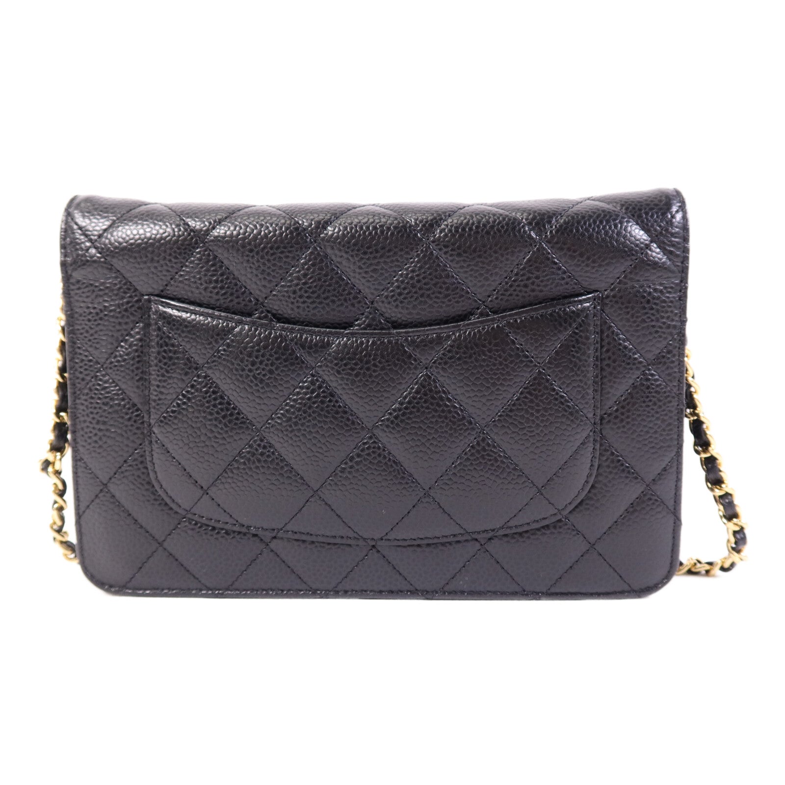 CHANEL 牛皮皮革WOC Wallet On Chain金扣鏈帶肩背袋
