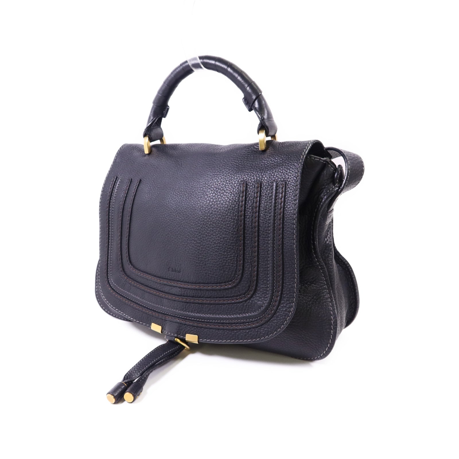 Chloe 牛皮皮革Marcie Saddle金扣肩背袋