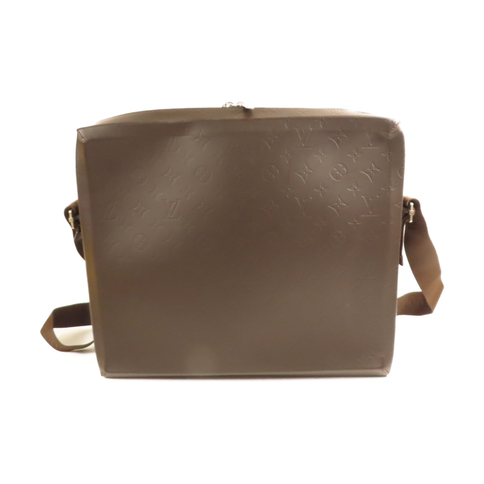 LOUIS VUITTON Monogram Glace Steve銀扣鏈帶肩背袋