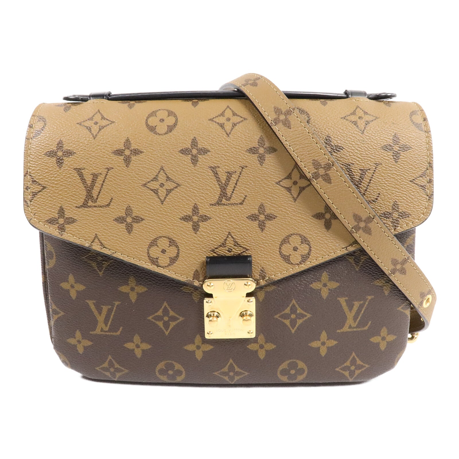 LOUIS VUITTON Monogram Reverse Pochette Metis手挽肩背兩用袋