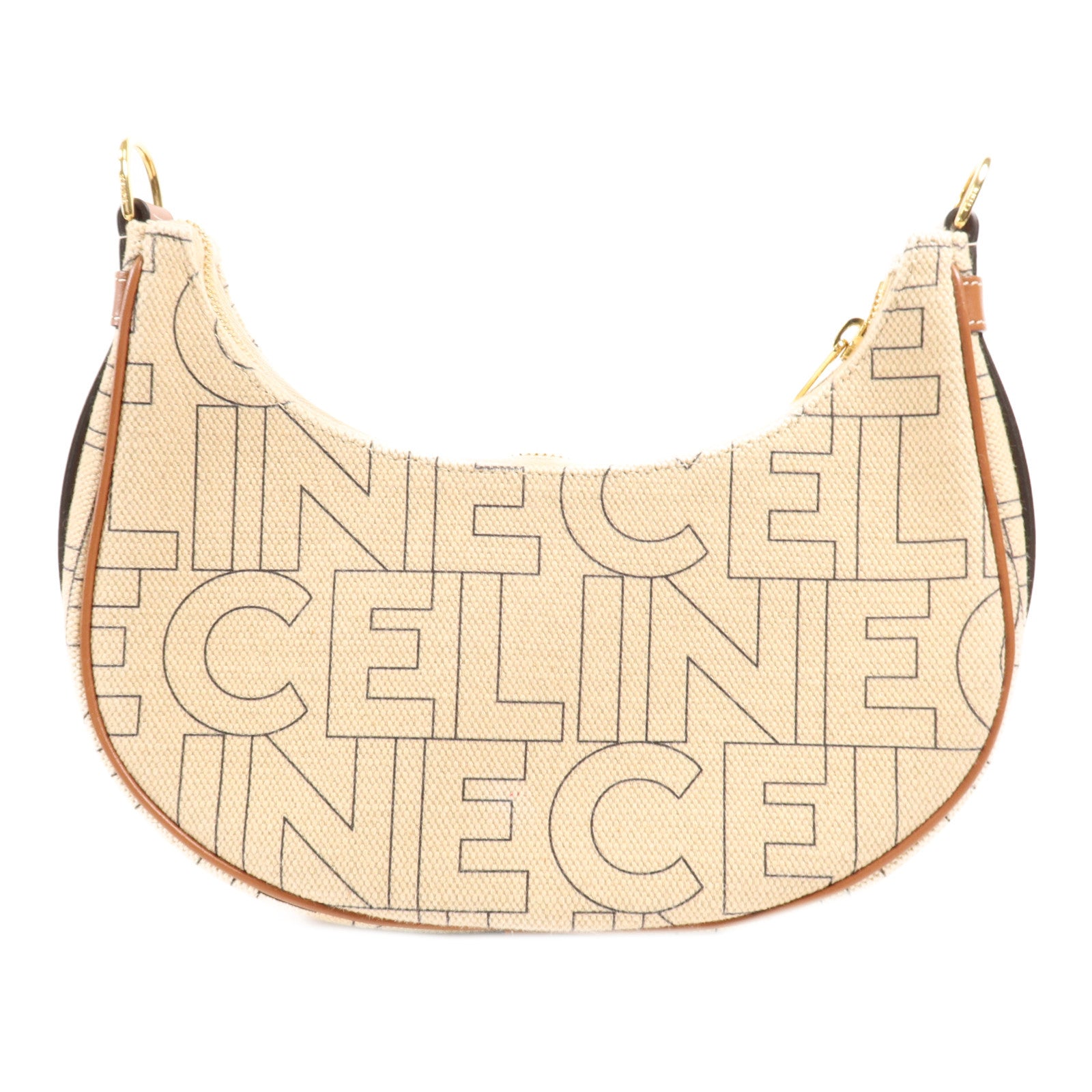 CELINE 帆布Ava金扣肩背袋