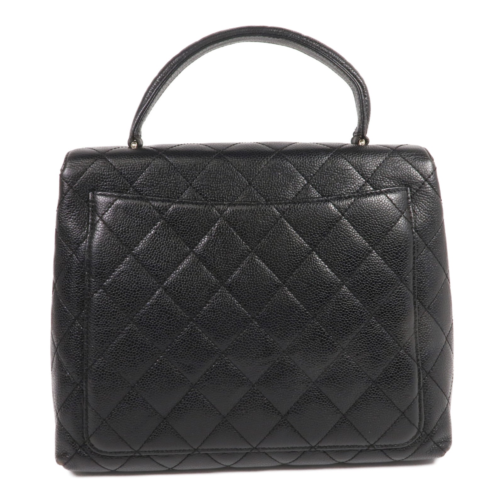 CHANEL 牛皮皮革Vintage Handbag銀扣手挽袋