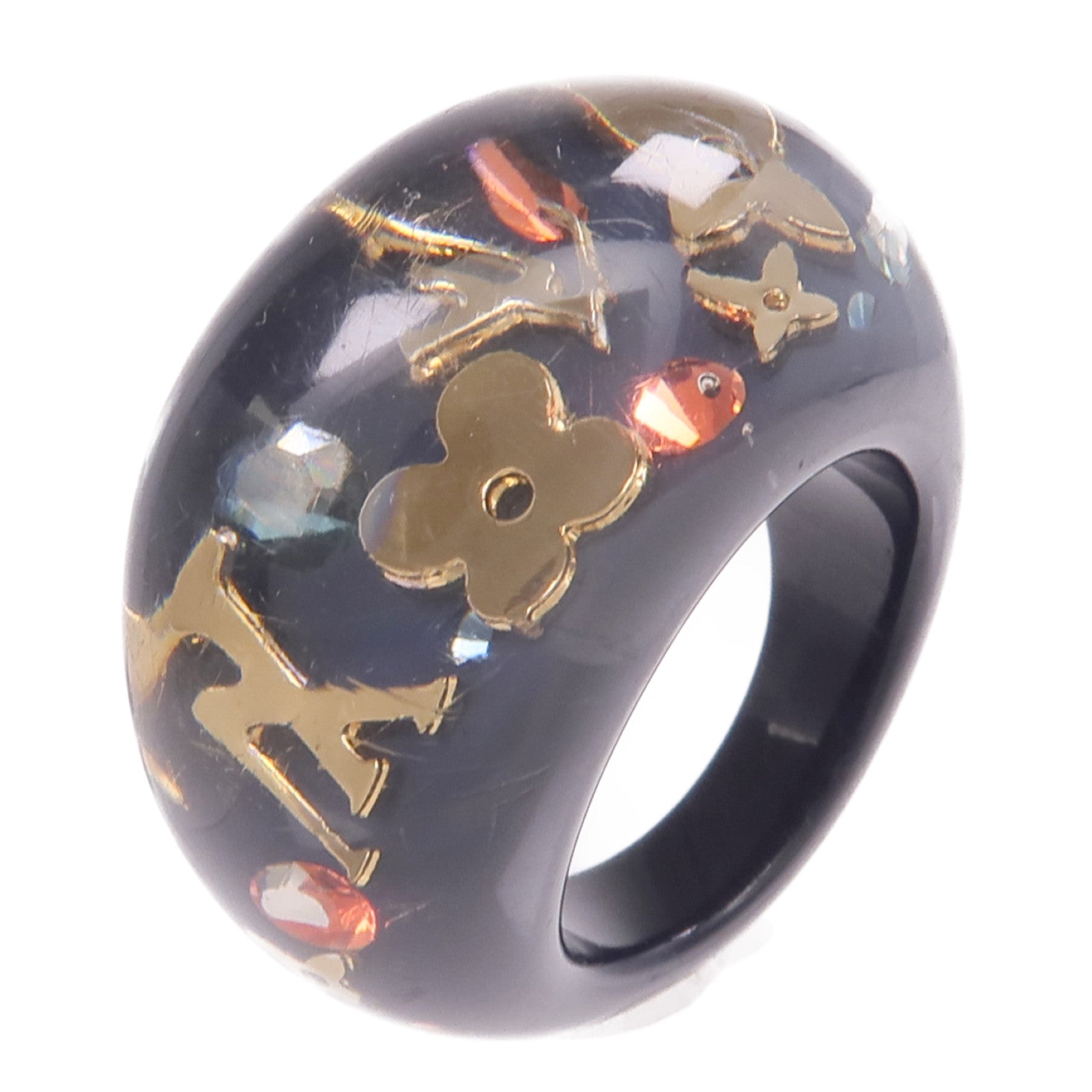 LOUIS VUITTON 樹脂Berg Inclusion Ring戒指US#6.5