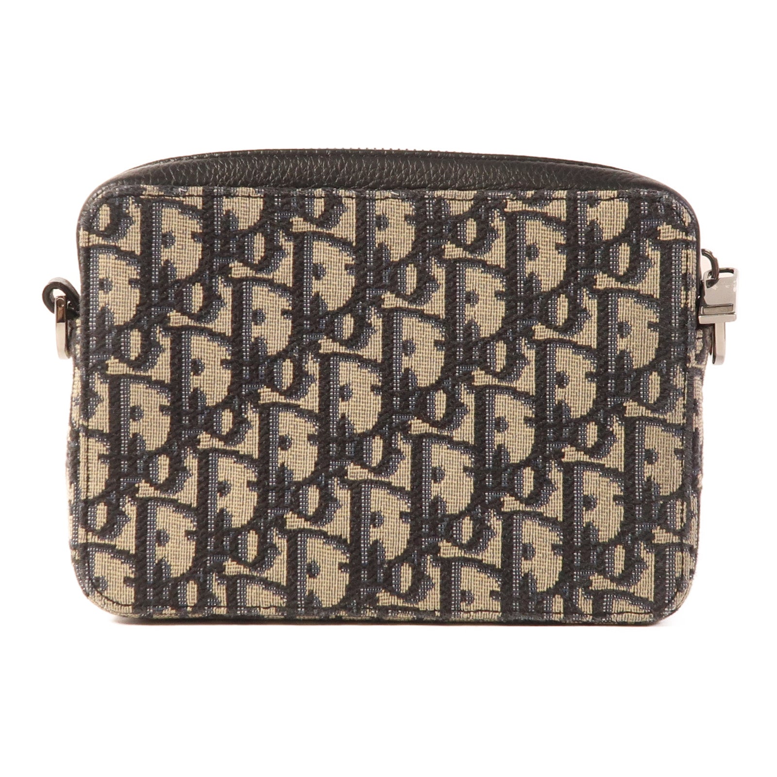 Dior 塗層帆布Zipped Pouch With Strap銀扣肩背袋