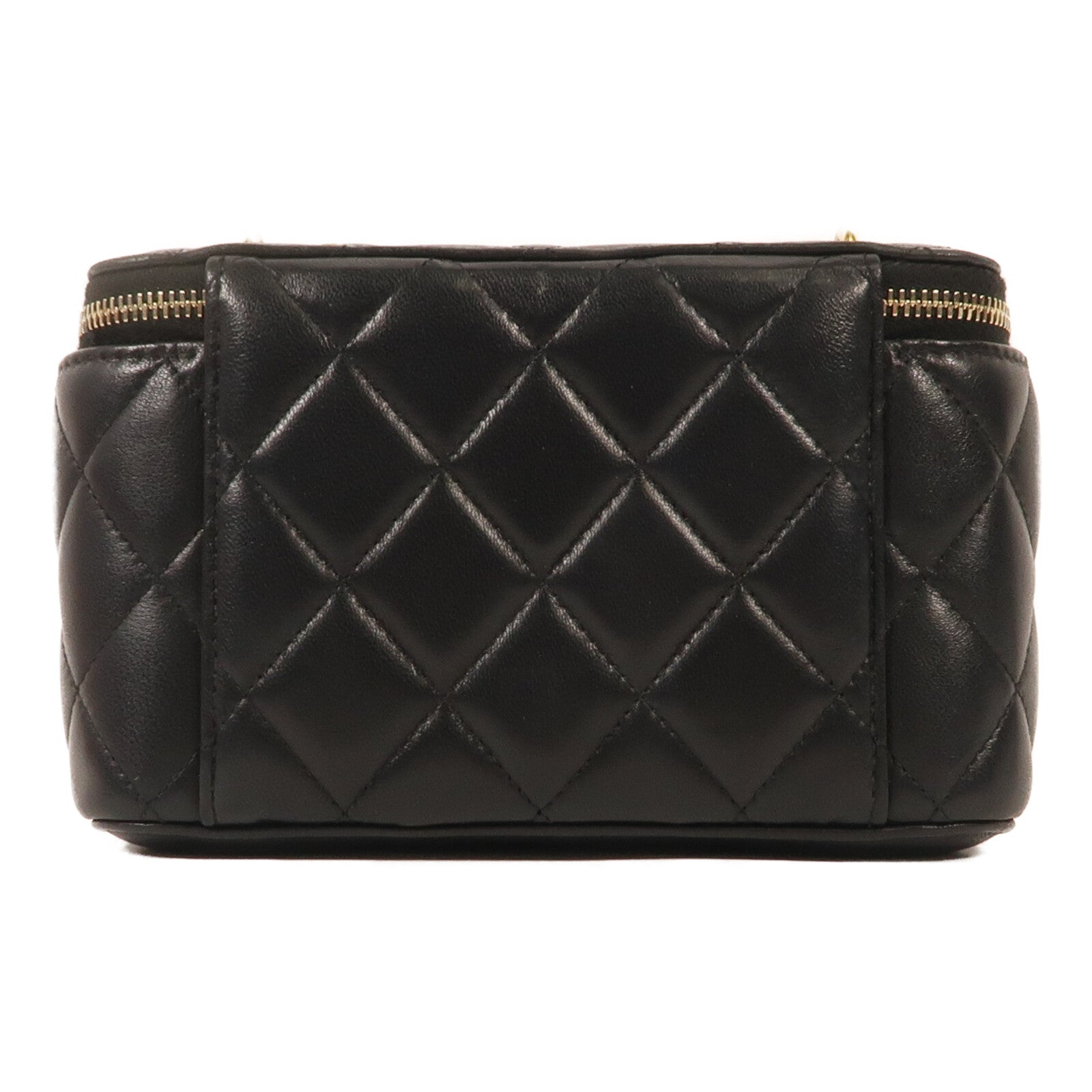 CHANEL 牛皮皮革Vanity Case金扣鏈帶肩背袋