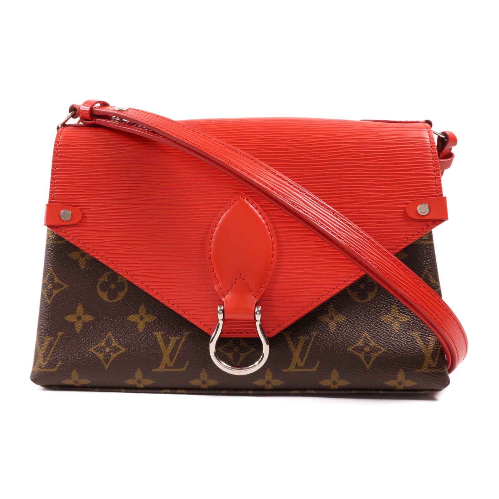 LOUIS VUITTON Monogram/Epi Saint Michel銀扣肩背袋