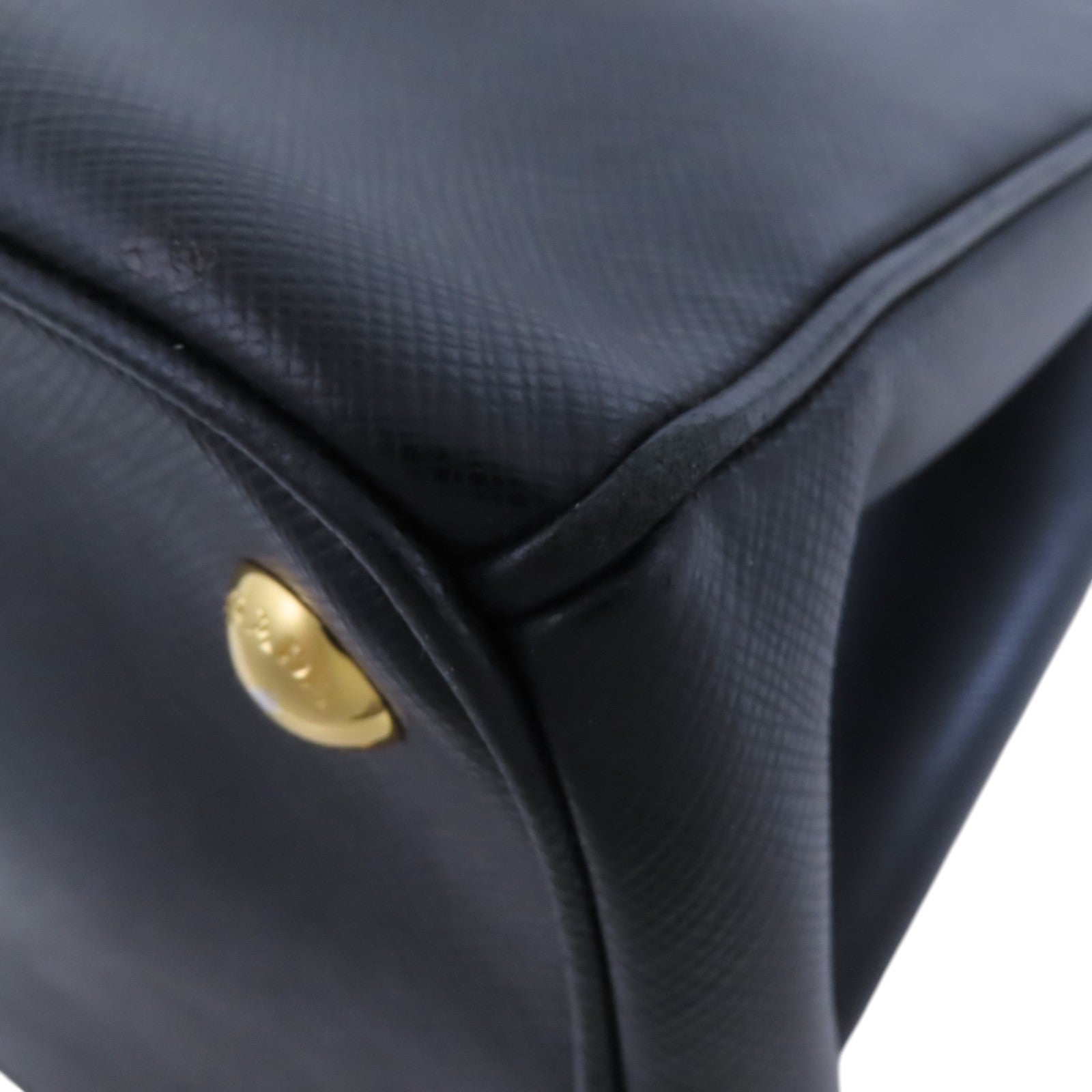 PRADA Saffiano皮革2Way Shoulder金扣手挽肩背兩用袋