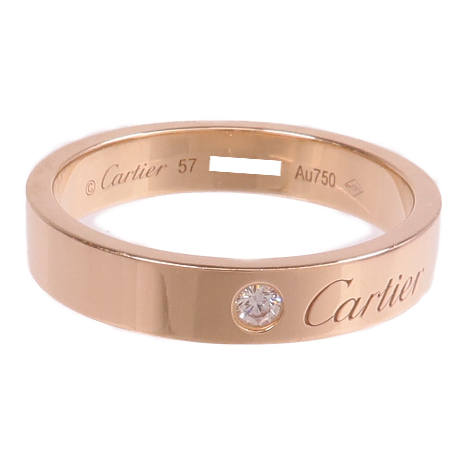 CARTIER 18K玫瑰金Fine Shank Ring戒指Cartier#57/US#8